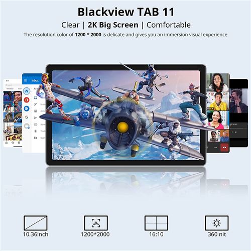 Tablette BLACKVIEW Tab 11 4G 2K 8/128Go - Idealtech Réunion