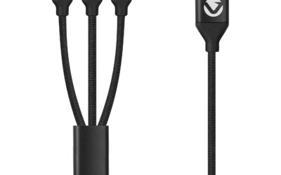 CABLE 3-EN-1 USB VERS MICRO USB/USB-C/LIGHTNING – VOLKANO VK 20111