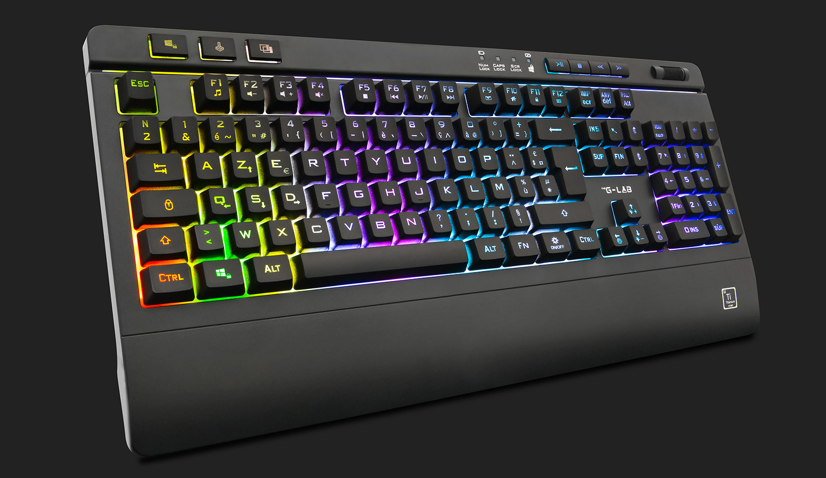 The G-Lab Keyz Titanium WL Tastiera Gaming Wireless 65% – Switch Rossi Outemu, Retroilluminazione RGB, Bianca