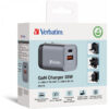 Chargeur secteur Verbatim GnC 1x port USB-A + 1x port USB-C 35W (Noir) – Image 2