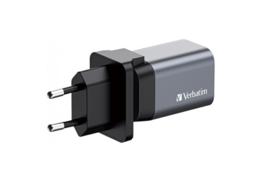 Chargeur secteur Verbatim GnC 1x port USB-A + 1x port USB-C 35W (Noir)