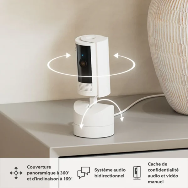 Caméra intérieure orientable Pan-Tilt Indoor Camera Ring – Image 4