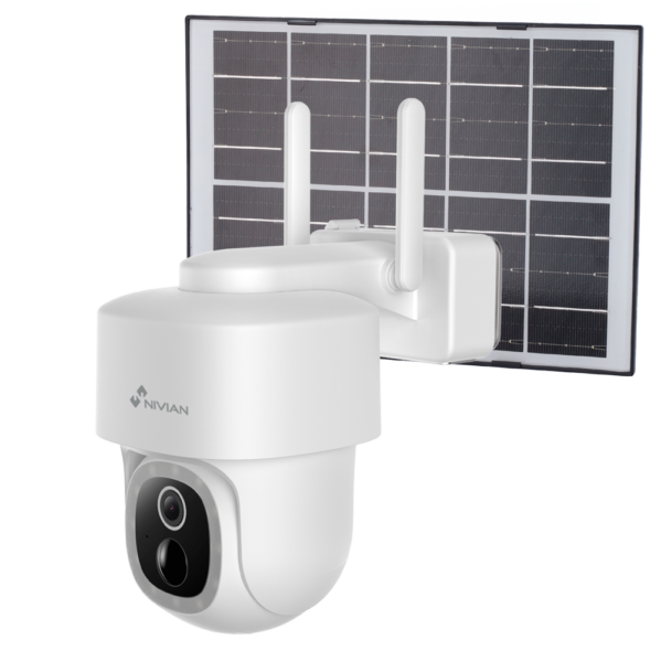 Caméra Solaire motorisée intelligente Nivian 3MP 2K - NVS-IPC-08S-BATSOLAR-L