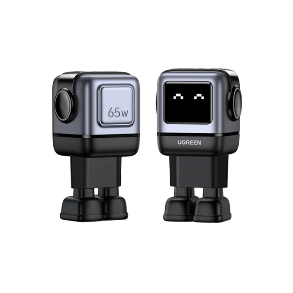 UGreen Nexode CS Robot GAN 2xUSB-C 1xUSB-A 65W  Noir – Image 2