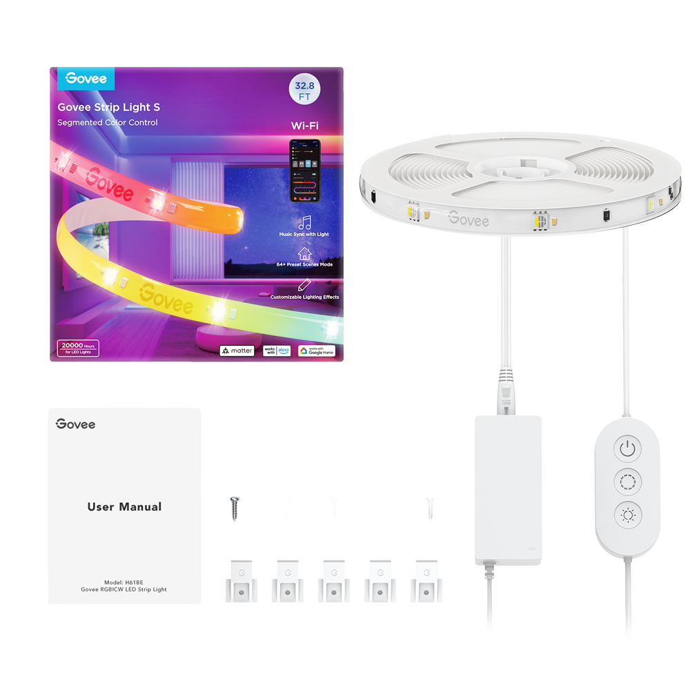 Govee RGBICW LED Strip 10 m avec Matter – H612C – Image 2