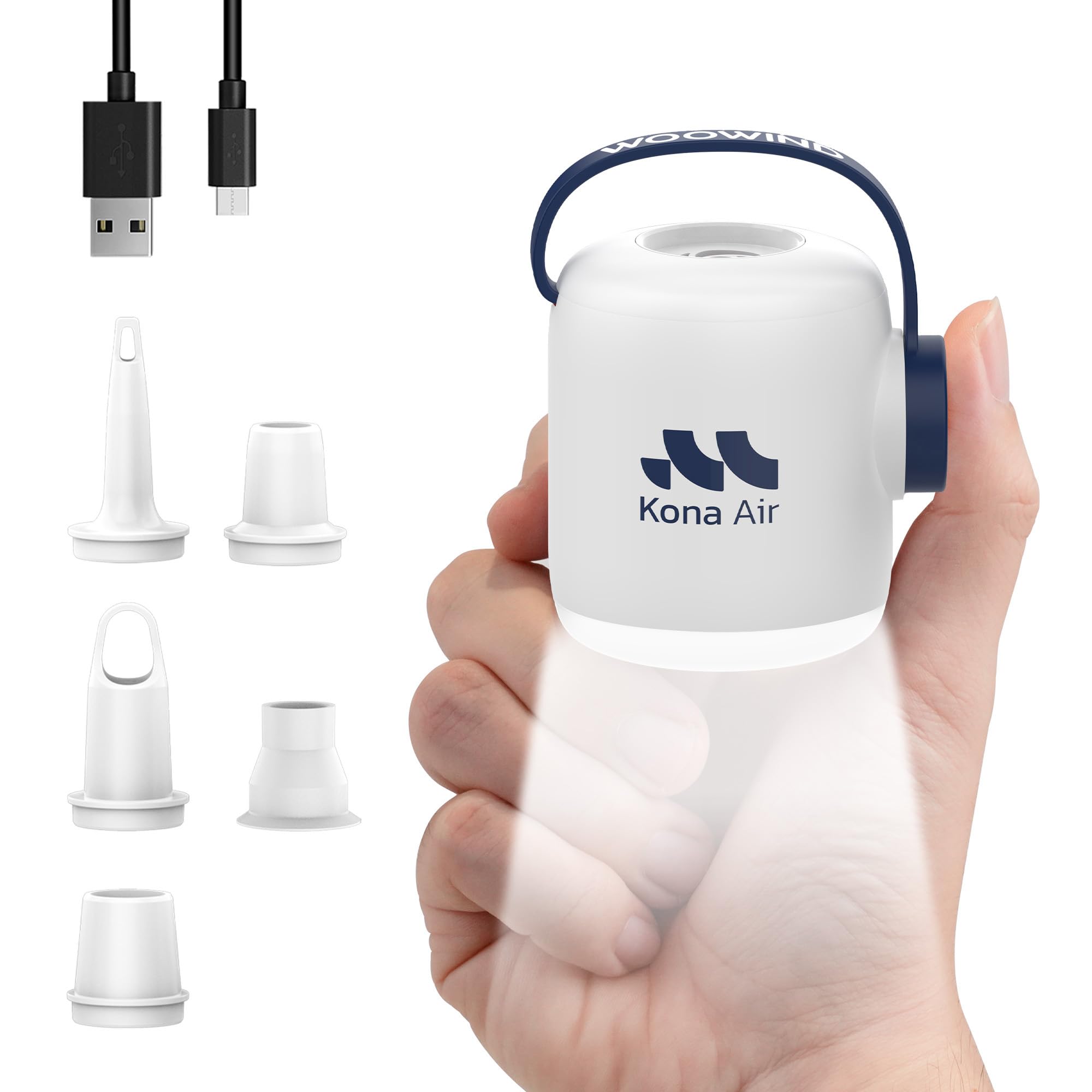 WOOWIND KONA AIR WHITE – Mini Pompe à Air Électrique Sans Fil 200 L/min – Blanc ou Vert – Image 4